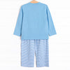 Gingham and Ghord Applique Pant Set, Blue