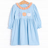 Hello Fall Applique Dress, Blue