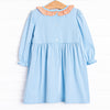 Hello Fall Applique Dress, Blue