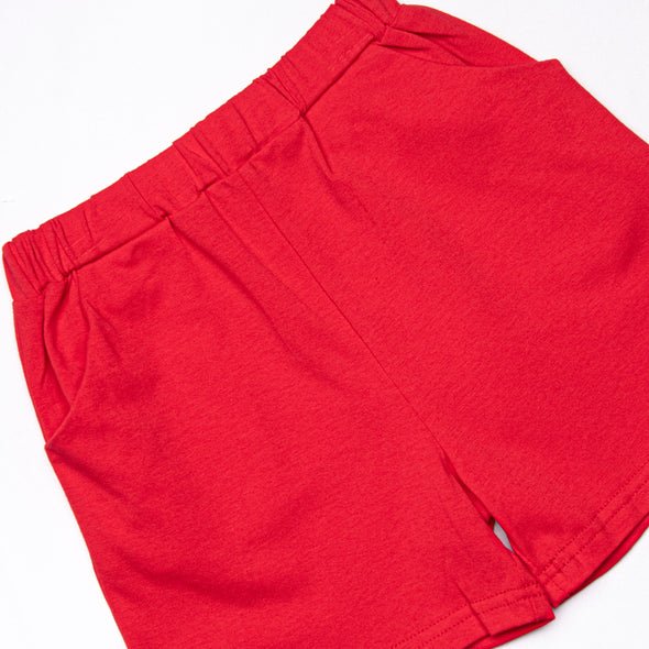 Primary Pacific Applique Short Set, Red