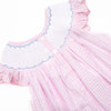 Coastal Cruise Smocked Bishop Dress, Pink Seersucker