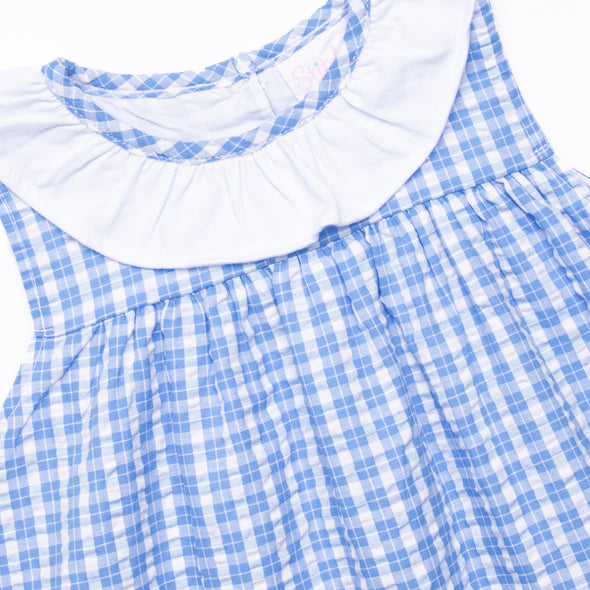 Picnic Plaid Dress, Blue