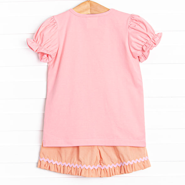 Sugar Overload Smocked Ruffle Short Set, Pink