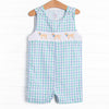 Plaid Paws Smocked Jon Jon, Blue