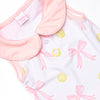 Big Point Bows Tennis Dress, Pink