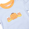 Pumpkin Party Applique Pant Set, Blue