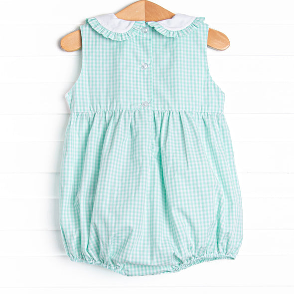 Flamingle Mint Smocked Bubble, Green