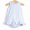 Hannah Skirted Bubble, Light Blue Stripe