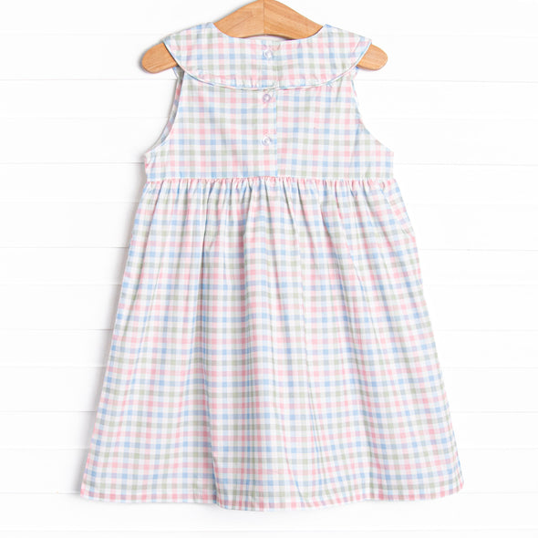 Paradise Plaid Dress, Blue