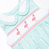 Flamingle Mint Smocked Dress, Green