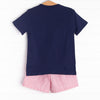 Lookout Lad Applique Short Set, Navy