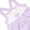 Seersucker Sailor Applique Ruffle Short Set, Purple