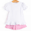 Mouse In The House Ruffle Short Set, Pink