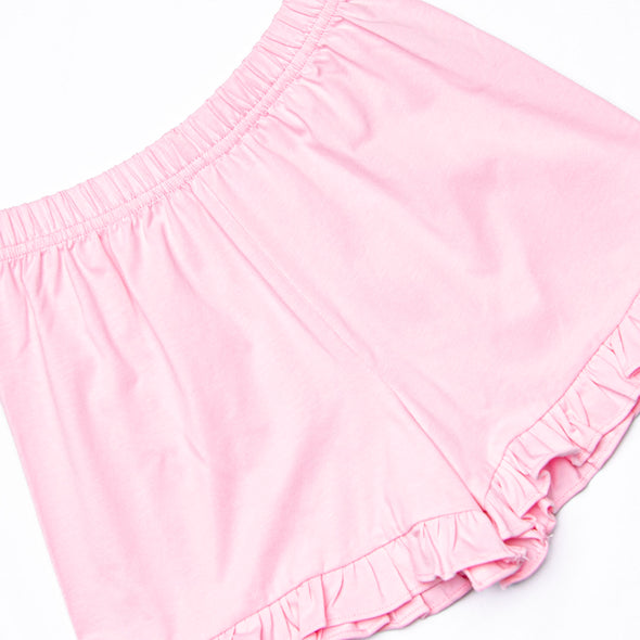 Pinstripe Petals Short Set, Pink