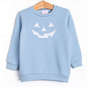 Cozy Carving Applique Sweatshirt, Blue