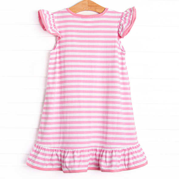 Charming Treats Applique Dress, Pink