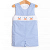 Coral Reef Crab Smocked Jon Jon, Blue