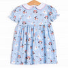 Boos and Barks Dress, Blue