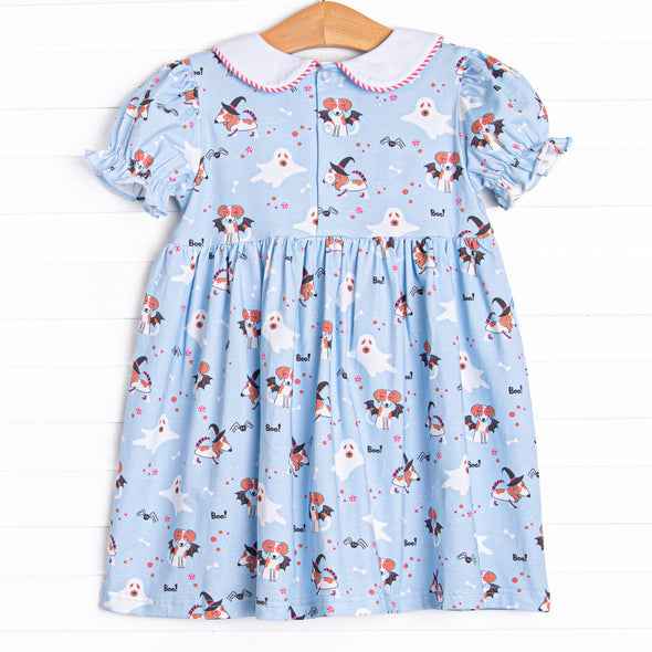 Boos and Barks Dress, Blue