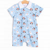 Boos and Barks Short Romper, Blue