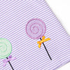 Sucker For You Applique Diaper Set, Purple