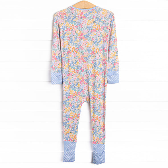 Island Blooms Bamboo Zippy Pajama, Blue