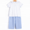 Perfect Pick Smocked Pant Set, Blue