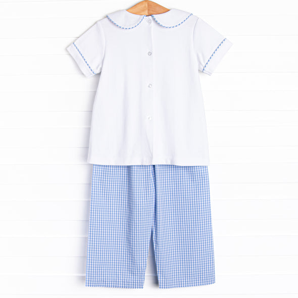 Perfect Pick Smocked Pant Set, Blue