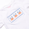 Coral Reef Crab Smocked Short Set, Blue