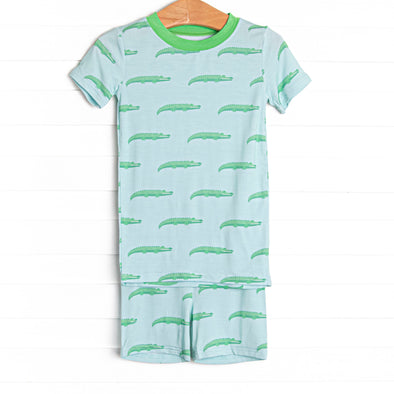 St. Augustine Bamboo Pajama Short Set, Blue