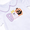 Ghostly Greeting Applique Legging Set, Purple