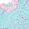 Amelia Ruffle Dress, Pink and Mint Stripe