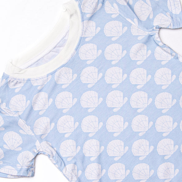 Shell of a Time Bamboo Pajama Short Set, Blue