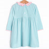 Amelia Ruffle Dress, Pink and Mint Stripe