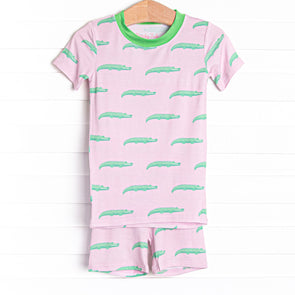 St. Augustine Bamboo Pajama Short Set, Pink