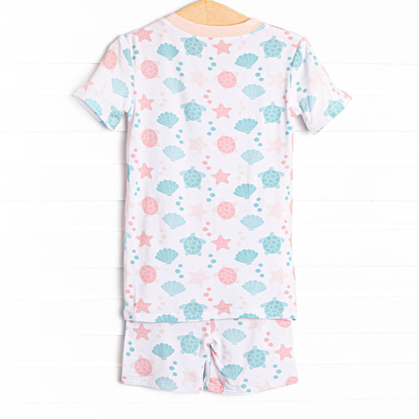 Turtle Tide Bamboo Pajama Short Set, Pink