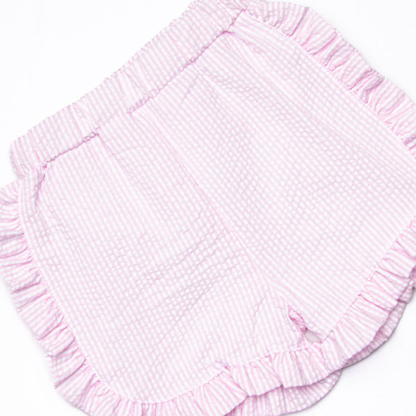 Seersucker Sails Short Set, Pink