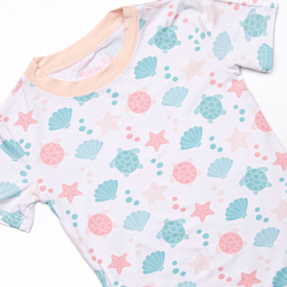 Turtle Tide Bamboo Pajama Short Set, Pink