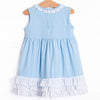 Three Princess Applique Dress, Blue