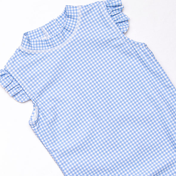 Gulf Gingham One Piece, Blue