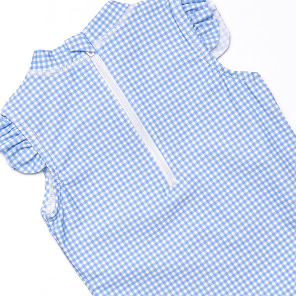 Gulf Gingham One Piece, Blue