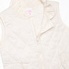 Quilted Ruffle Vest, Ivory