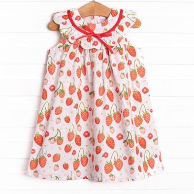 Strawberry Blooms Dress, Red