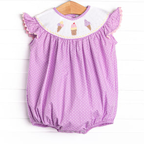 Springtime Scoops Smocked Bubble, Purple