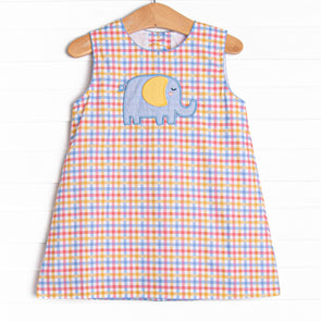 Under the Big Top Applique Dress, Blue