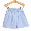 Crab Walk Catch Smocked Swim Trunks, Blue