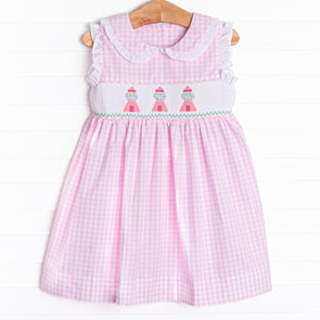 Gumball Gal Smocked Sleeveless Dress, Pink