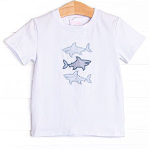 Beneath the Waves Applique Top, White