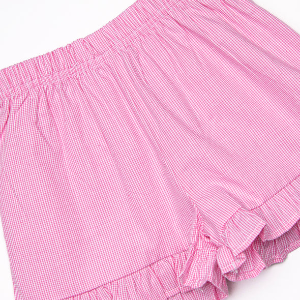 In the Wild Applique Ruffle Short Set, Pink