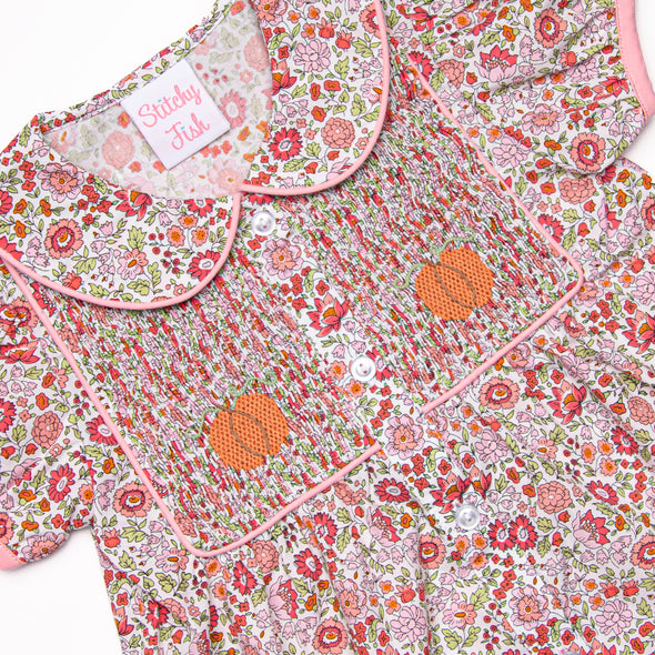 Floral Festival Smocked Dress, Pink